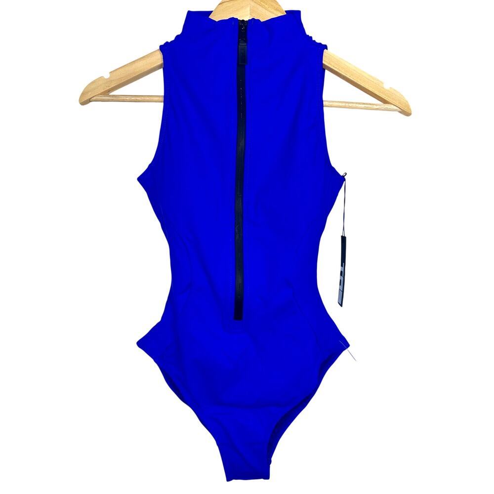 NWT TA3 Sleeveless Surfy Sapphire Blue Corset One Piece Swimsuit Size XS Short